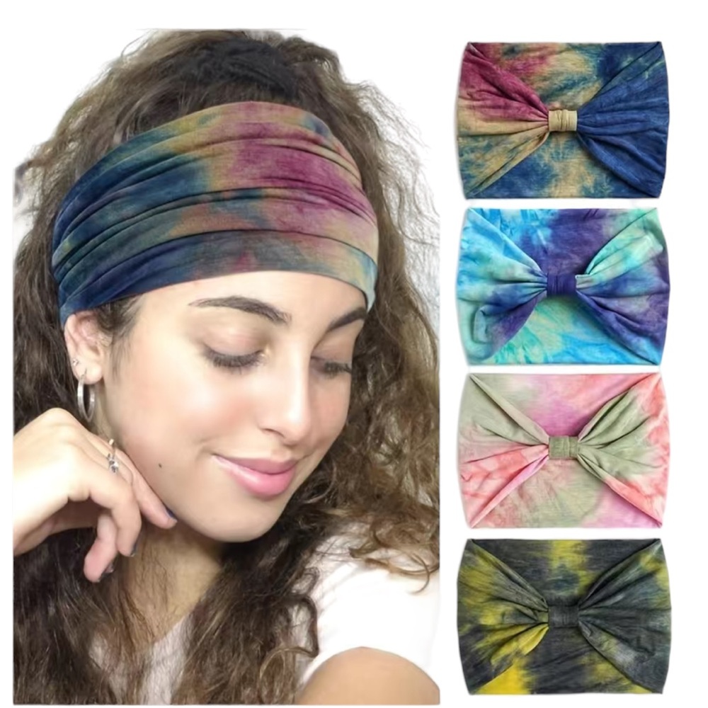 Boho Colorful Stretchy Tie Dye Headband